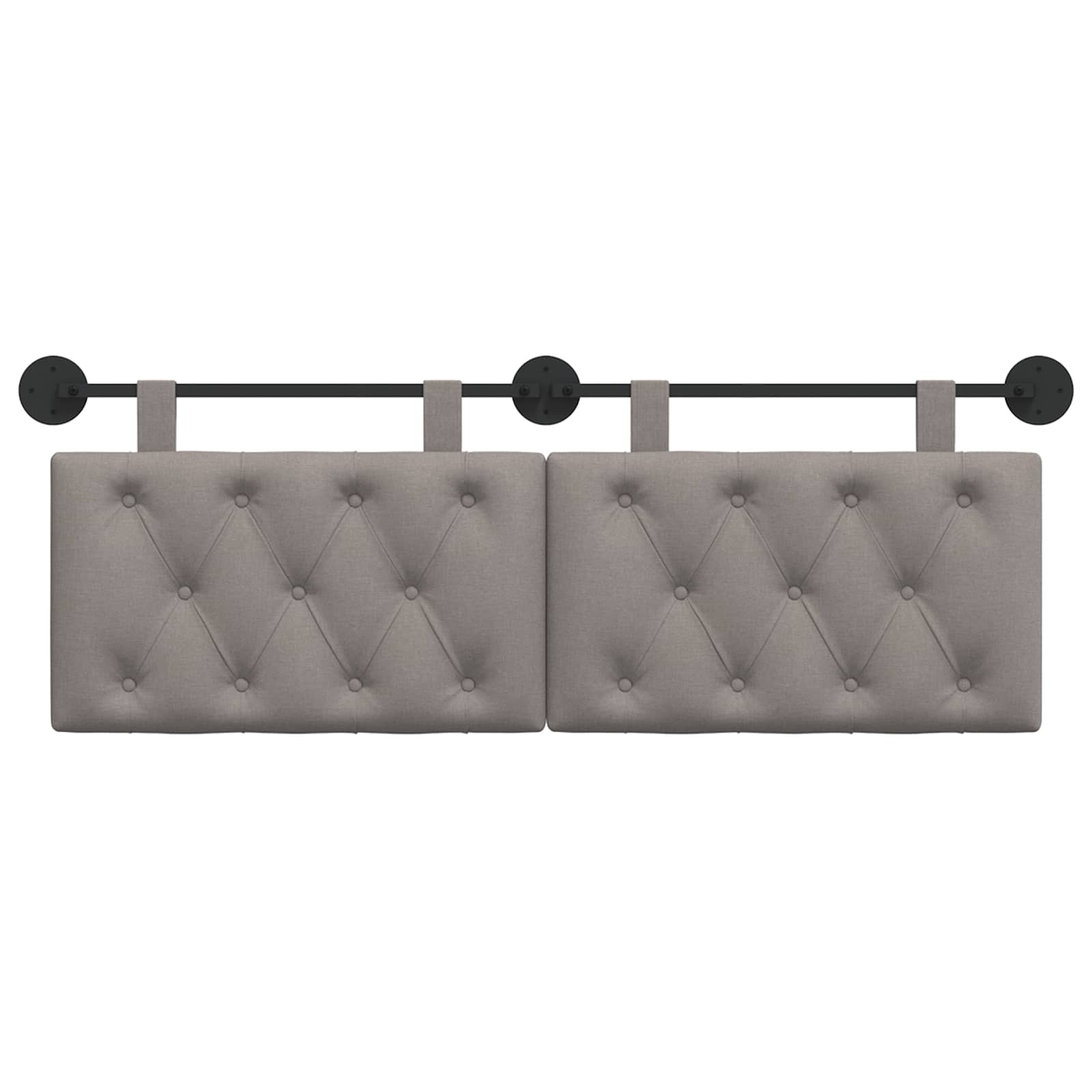 Κρεμαστό Κεφαλάρι Επιτοίχιο Taupe 130 x 55 x 7 εκ ύφασμα - Pakobazaar