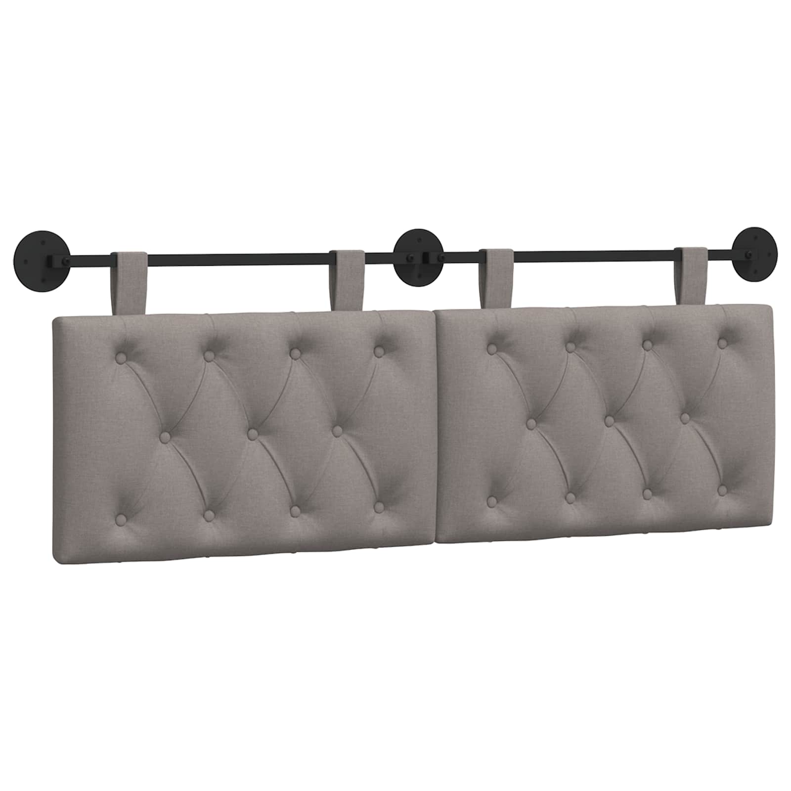 Κρεμαστό Κεφαλάρι Επιτοίχιο Taupe 150 x 55 x 7 εκ ύφασμα - Pakobazaar