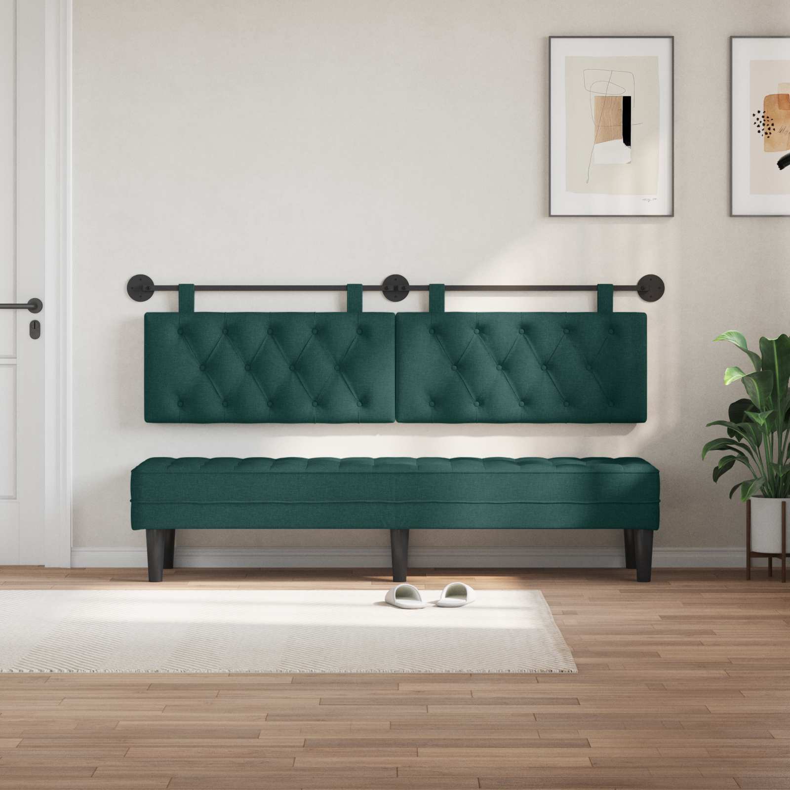 Κρεμαστό Κεφαλάρι Σκούρο Πράσινο 170 x 55 x 7 εκ ύφασμα - Pakobazaar