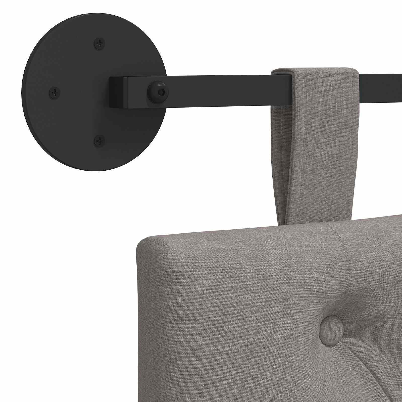 Κρεμαστό Κεφαλάρι Επιτοίχιο Taupe 170 x 55 x 7 εκ ύφασμα - Pakobazaar