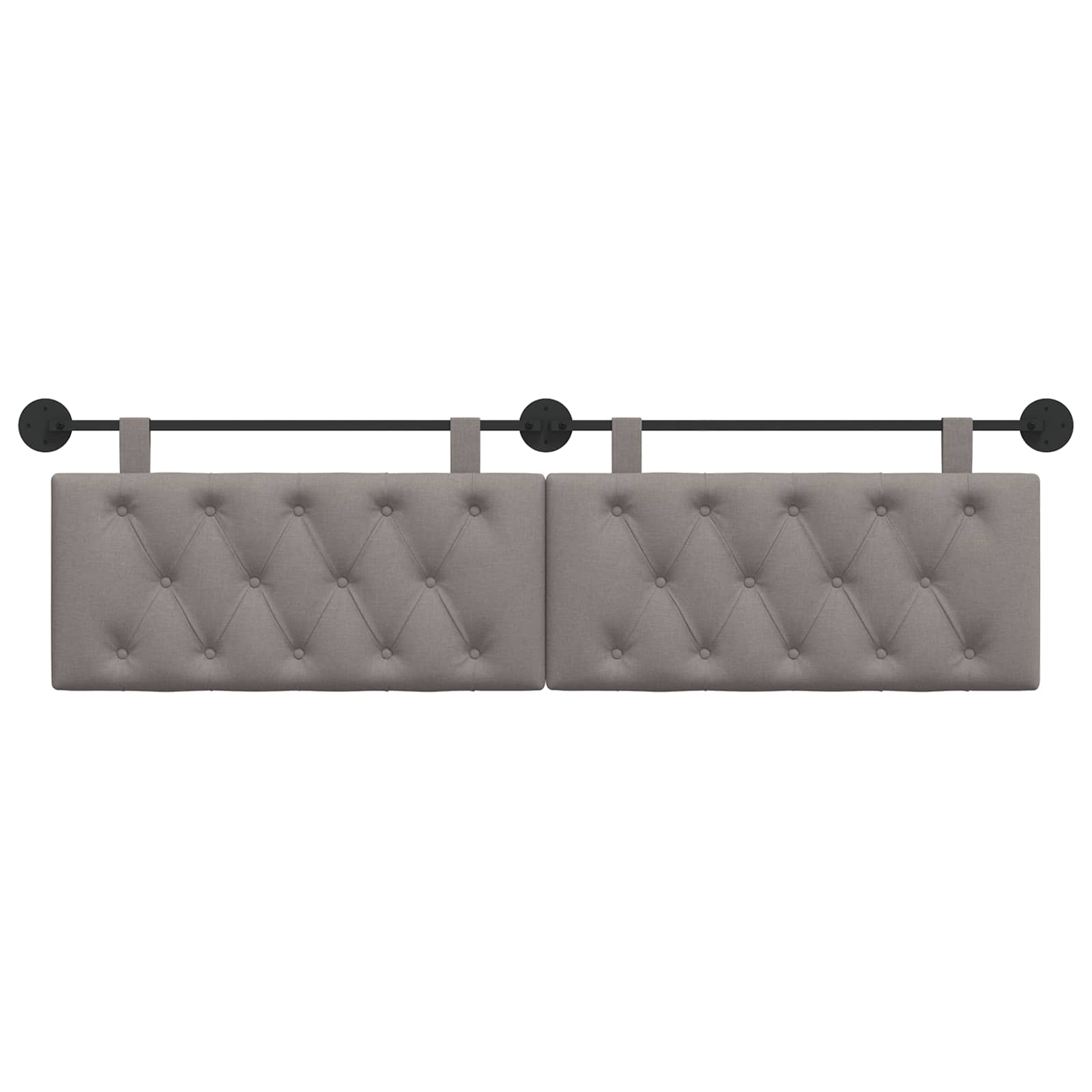 Κρεμαστό Κεφαλάρι Επιτοίχιο Taupe 170 x 55 x 7 εκ ύφασμα - Pakobazaar
