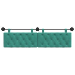 Κρεμαστό Κεφαλάρι Επιτοίχιο Τιρκουάζ 170 x 55 x 7 εκ Βελούδο - Pakobazaar