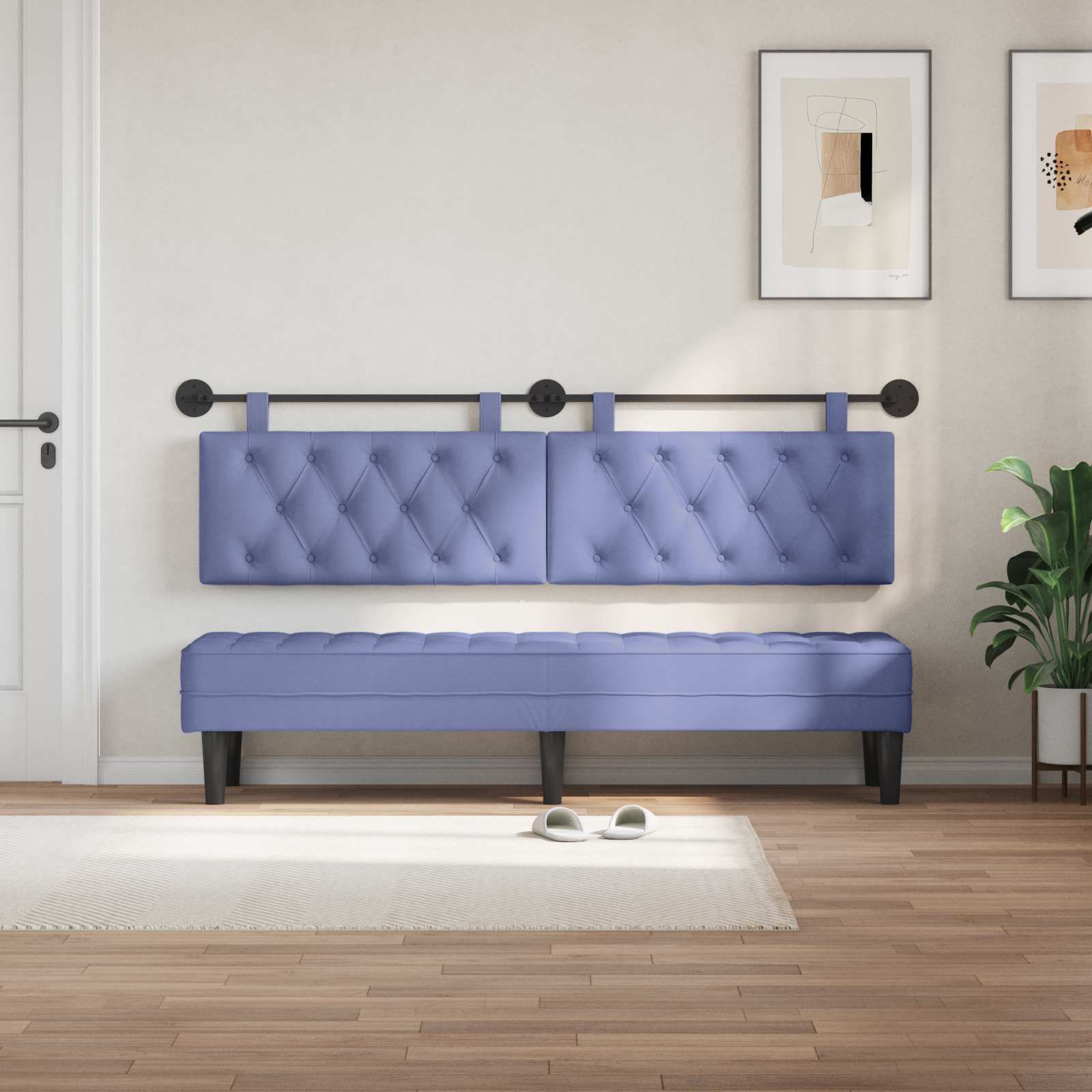 Κρεμαστό Κεφαλάρι Επιτοίχιο Μπλε τζην 190 x 55 x 7 εκ ύφασμα - Pakobazaar