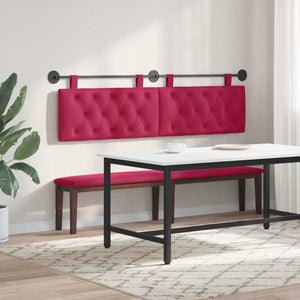 Κρεμαστό Κεφαλάρι Επιτοίχιο Κόκκινο 190 x 55 x 7 εκ Βελούδο - Pakobazaar