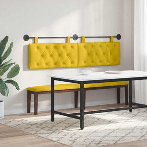 Κρεμαστό Κεφαλάρι Επιτοίχιο Κίτρινο 190 x 55 x 7 εκ Βελούδο - Pakobazaar