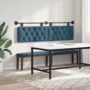 Κρεμαστό Κεφαλάρι Επιτοίχιο Μπλε 190 x 55 x 7 εκ Βελούδο - Pakobazaar