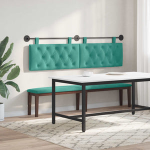Κρεμαστό Κεφαλάρι Επιτοίχιο Τιρκουάζ 190 x 55 x 7 εκ Βελούδο - Pakobazaar