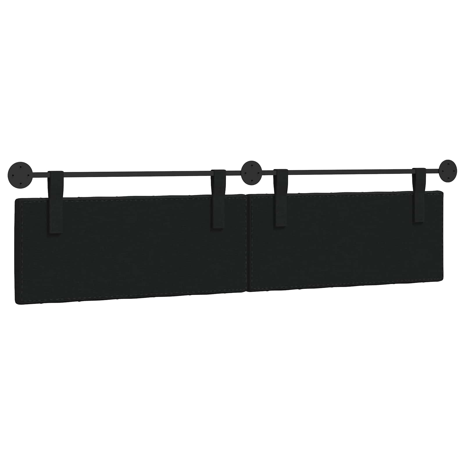 Κρεμαστό Κεφαλάρι Επιτοίχιο Μαύρο 210 x 55 x 7 εκ ύφασμα - Pakobazaar