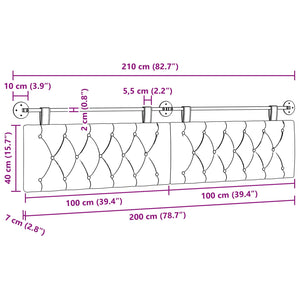Κρεμαστό Κεφαλάρι Επιτοίχιο Μπλε 210 x 55 x 7 εκ ύφασμα - Pakobazaar