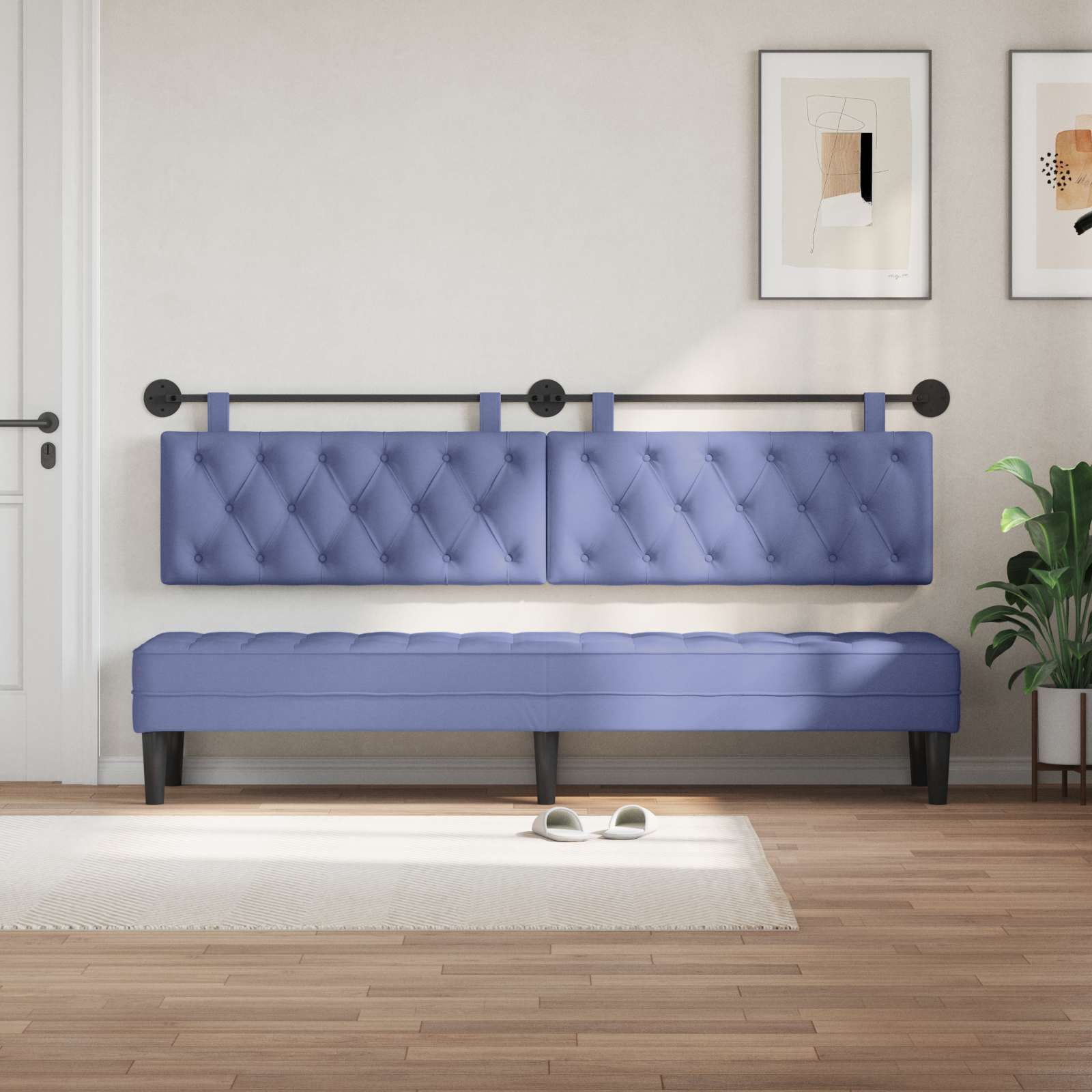 Κρεμαστό Κεφαλάρι Επιτοίχιο Μπλε τζην 210 x 55 x 7 εκ ύφασμα - Pakobazaar
