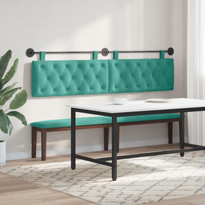 Κρεμαστό Κεφαλάρι Επιτοίχιο Τιρκουάζ 210 x 55 x 7 εκ Βελούδο - Pakobazaar