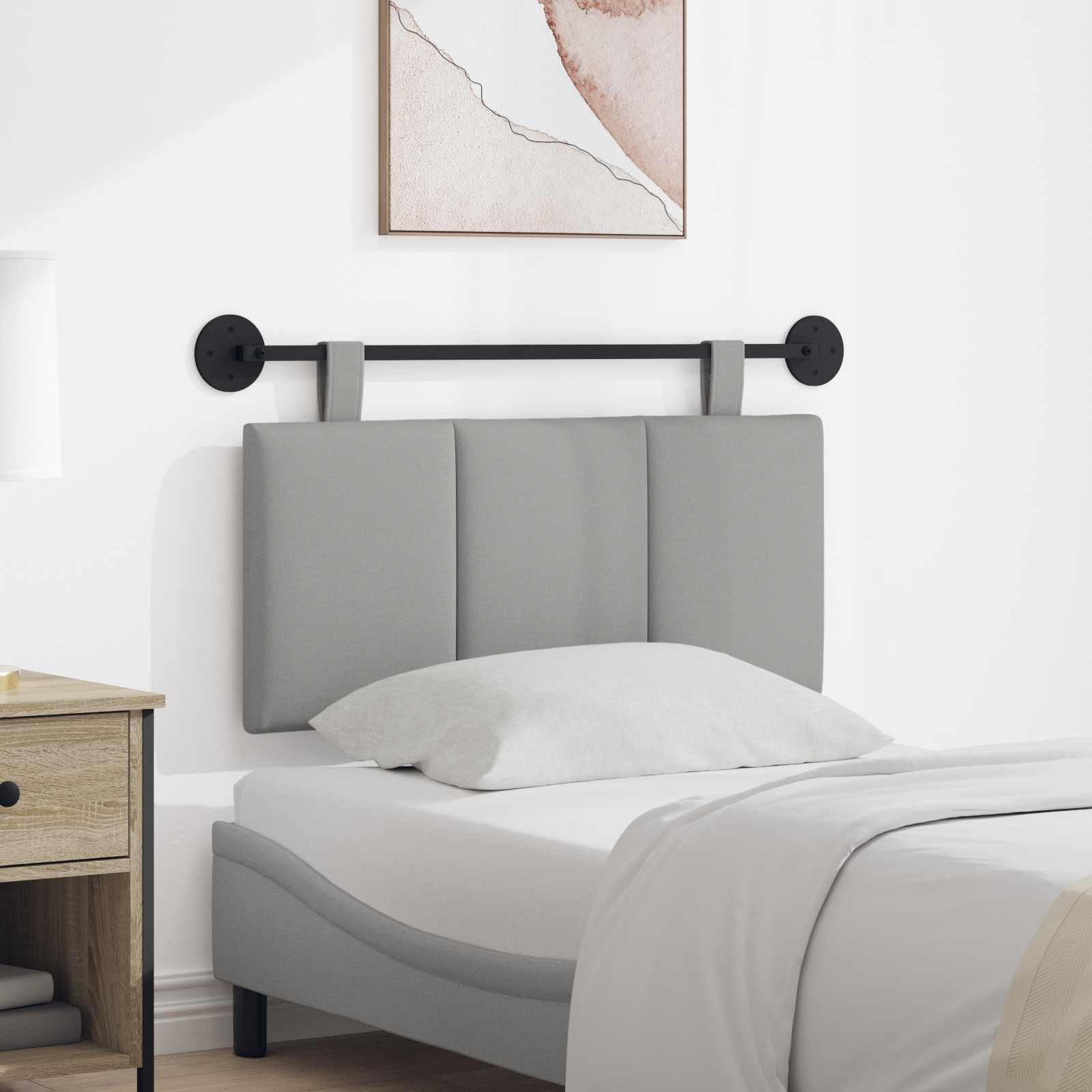 Κρεμαστό Κεφαλάρι Επιτοίχιο Σκίουρος Γκρί 90 x 55 x 5 εκ ύφασμα - Pakobazaar