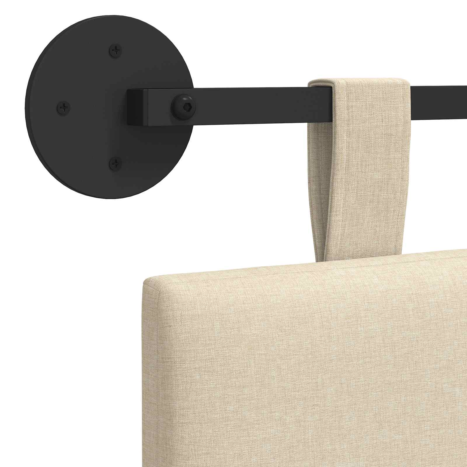 Κρεμαστό Κεφαλάρι Επιτοίχιο Ριγέ Κρεμ 100 x 55 x 5 εκ ύφασμα - Pakobazaar