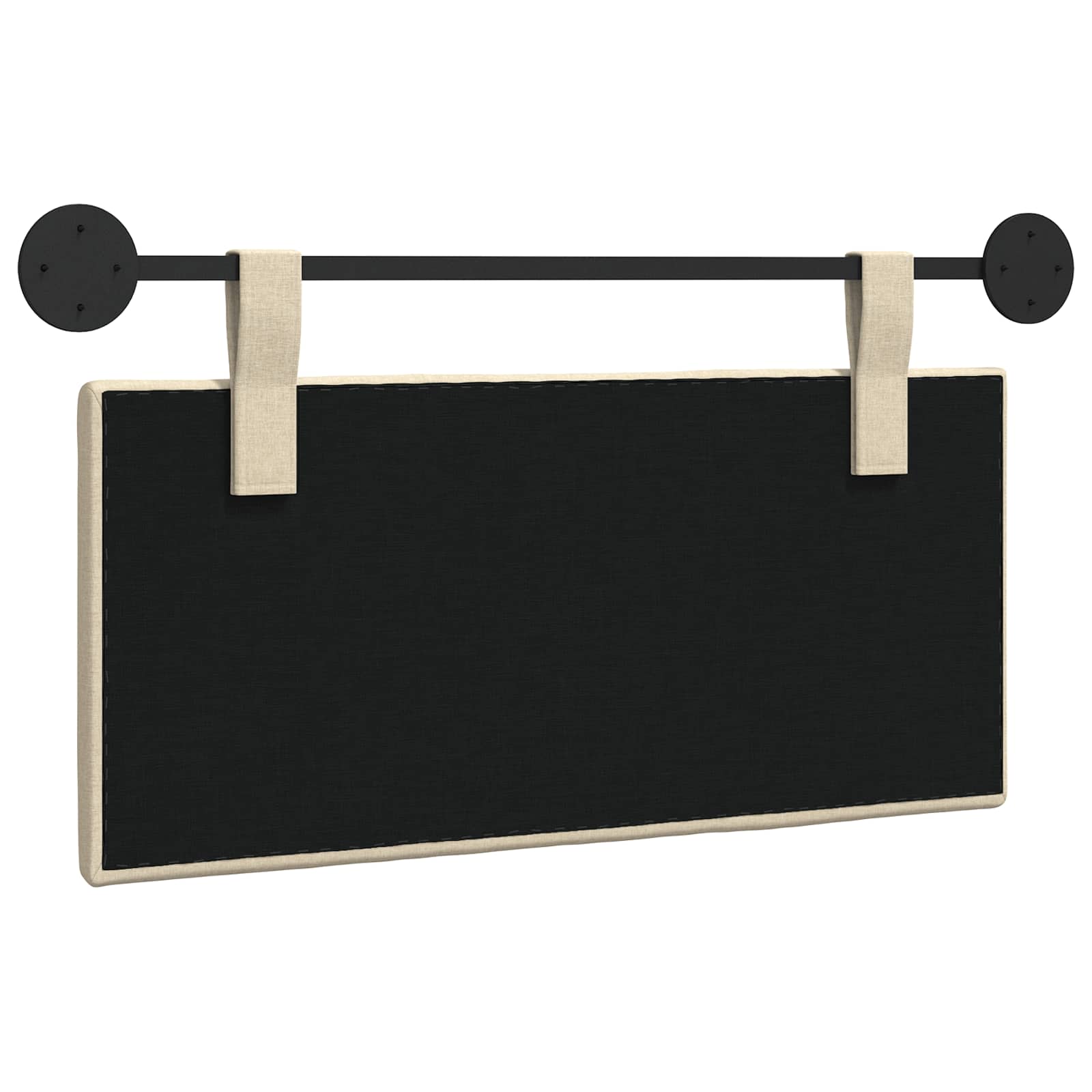 Κρεμαστό Κεφαλάρι Επιτοίχιο Ριγέ Κρεμ 100 x 55 x 5 εκ ύφασμα - Pakobazaar