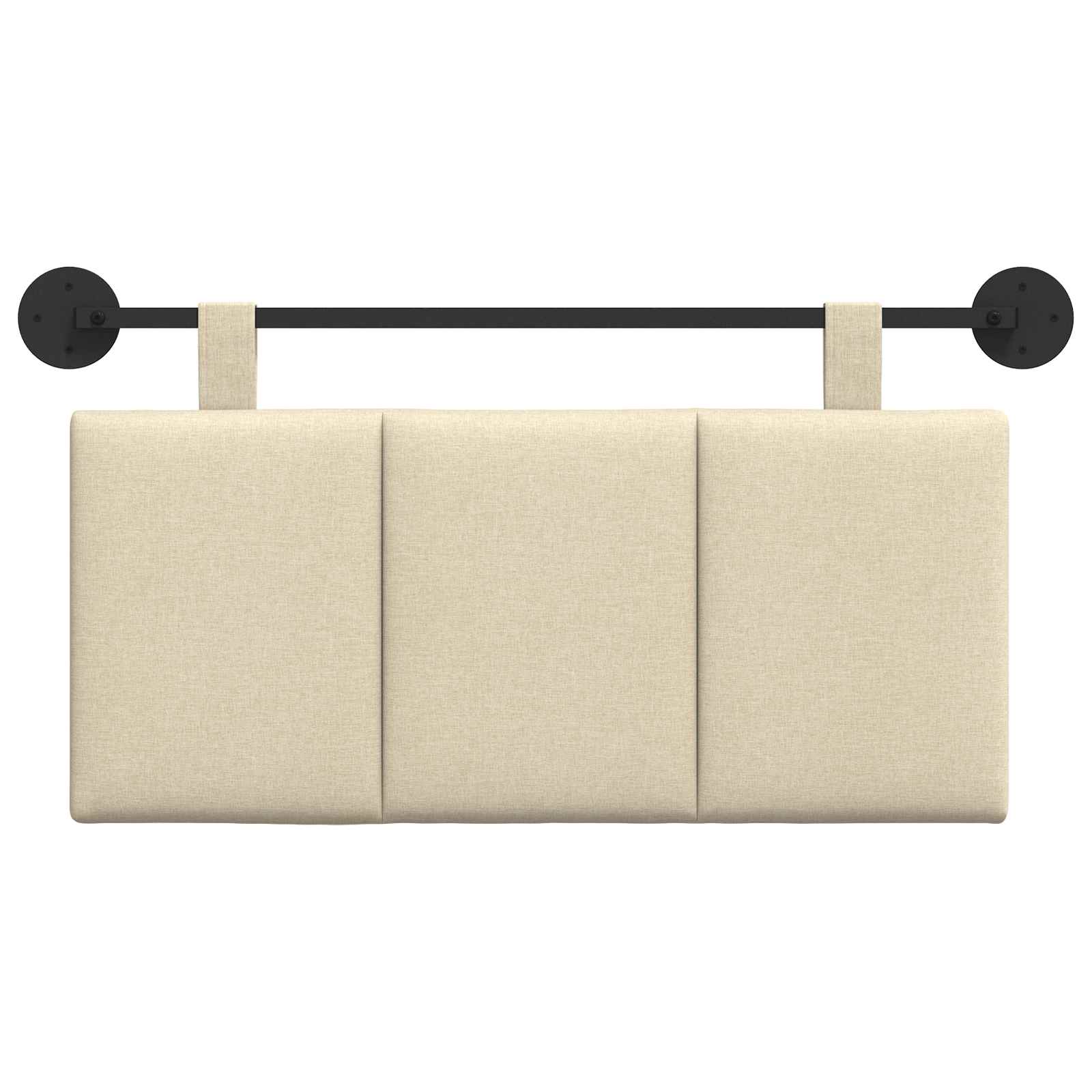 Κρεμαστό Κεφαλάρι Επιτοίχιο Ριγέ Κρεμ 100 x 55 x 5 εκ ύφασμα - Pakobazaar