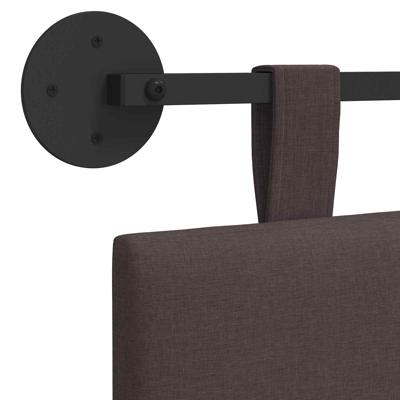 Κρεμαστό Κεφαλάρι Επιτοίχιο Σκούρο Καφέ 110 x 55 x 5 εκ ύφασμα - Pakobazaar