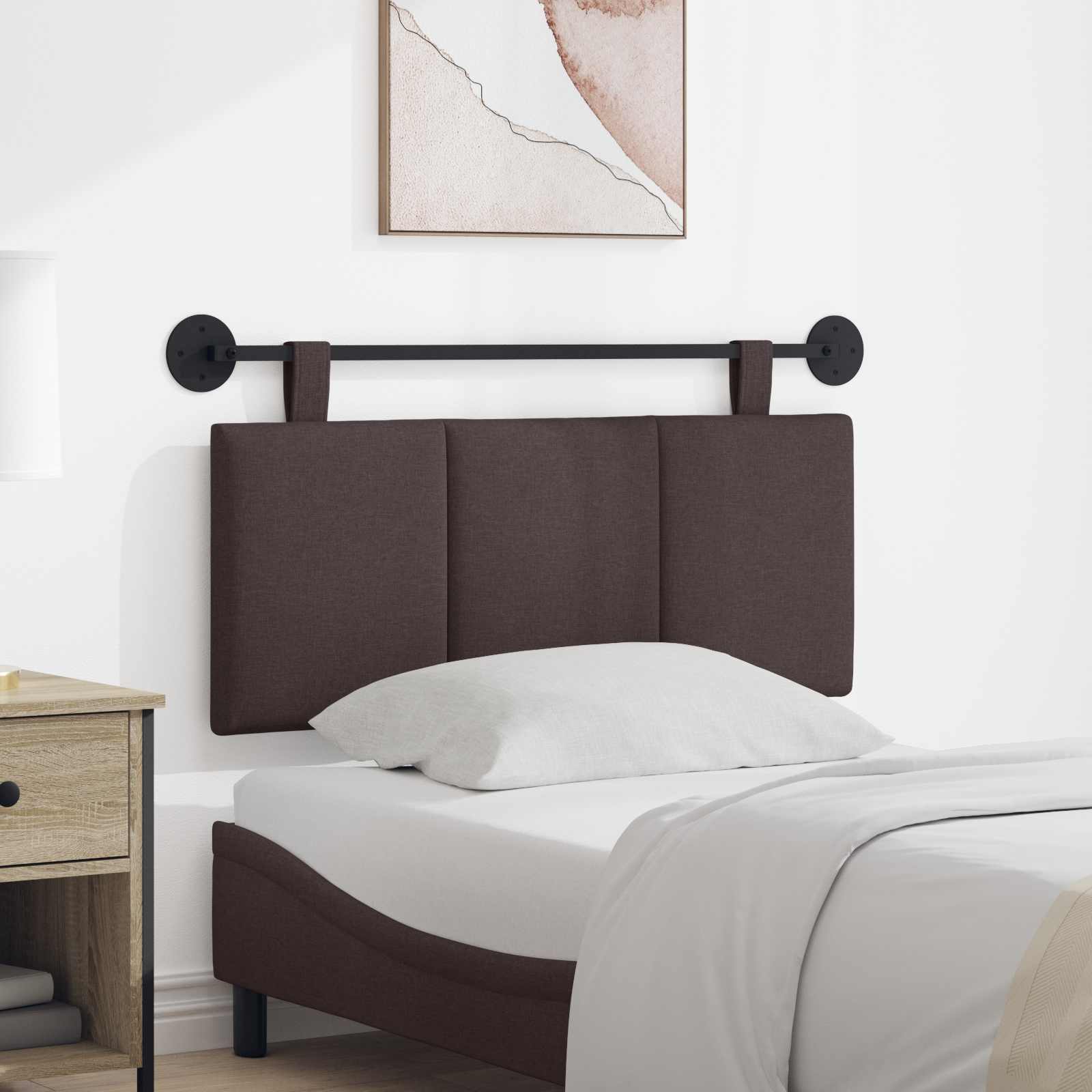 Κρεμαστό Κεφαλάρι Επιτοίχιο Σκούρο Καφέ 110 x 55 x 5 εκ ύφασμα - Pakobazaar