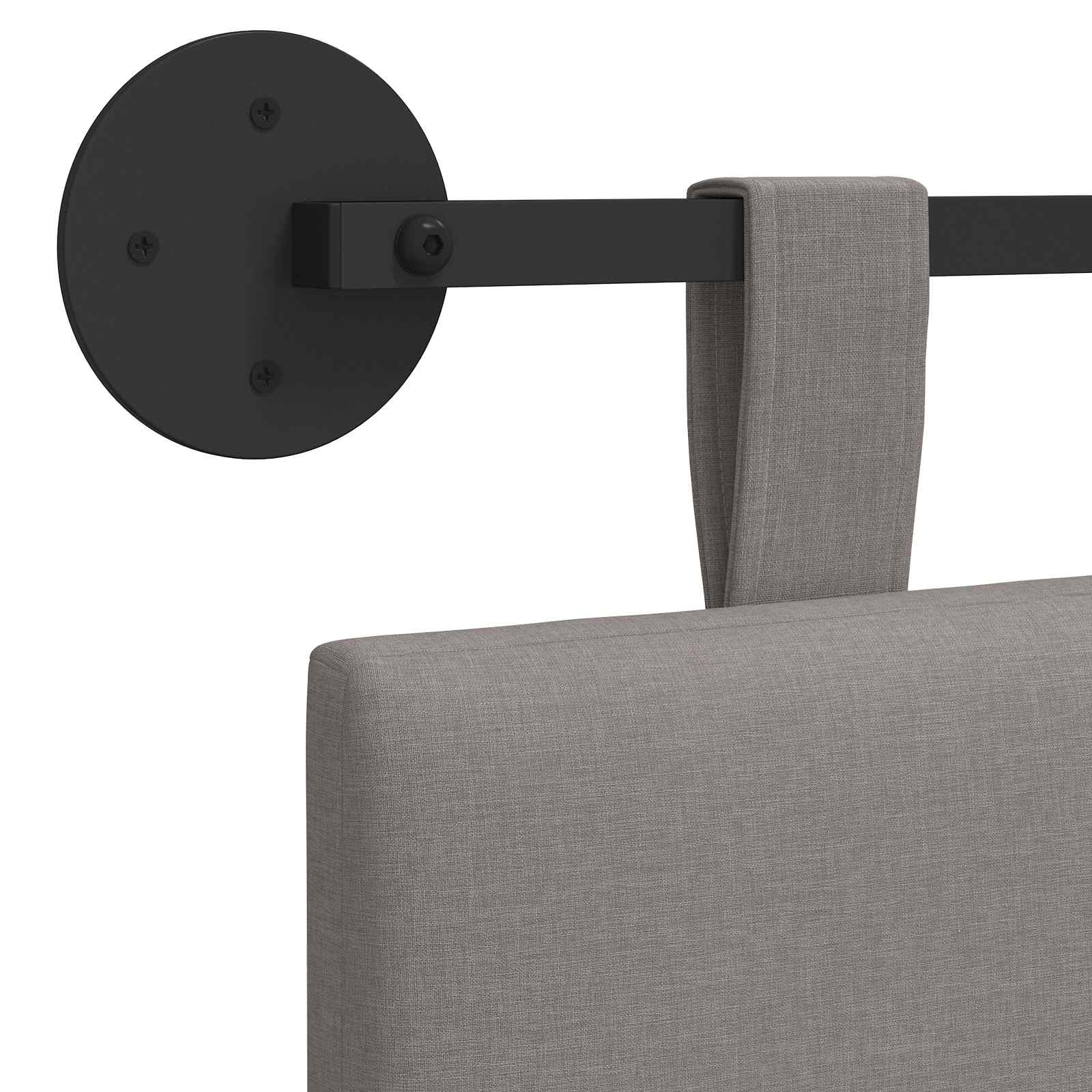 Κρεμαστό Κεφαλάρι Επιτοίχιο Taupe 110 x 55 x 5 εκ ύφασμα - Pakobazaar
