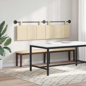 Κρεμαστό Κεφαλάρι Επιτοίχιο Ριγέ Κρεμ 190 x 55 x 5 εκ ύφασμα - Pakobazaar