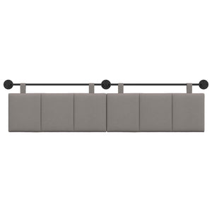 Κρεμαστό Κεφαλάρι Επιτοίχιο Ριγέ Taupe 210 x 55 x 5 εκ ύφασμα - Pakobazaar