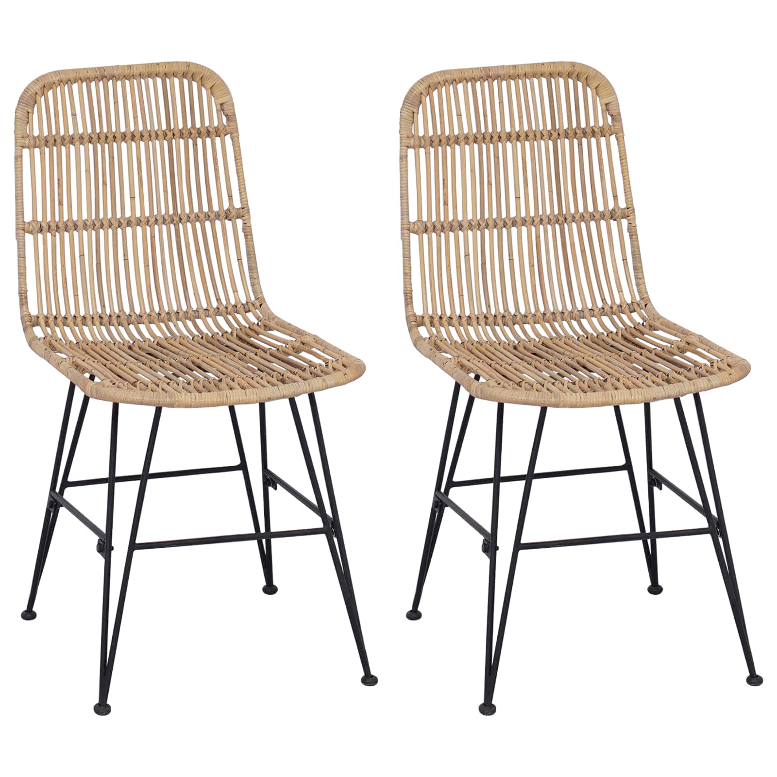 Καρέκλα τραπεζαρίας 2 pcs Φυσικό 41 x 55 x 85 εκ. - Pakobazaar