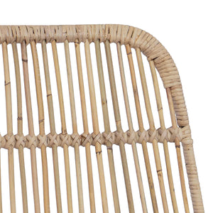 Μπαρ σκαμπό 2 pcs Φυσικό 44 x 55 x 109 εκ. Ράτταν και Χάλυβας - Pakobazaar