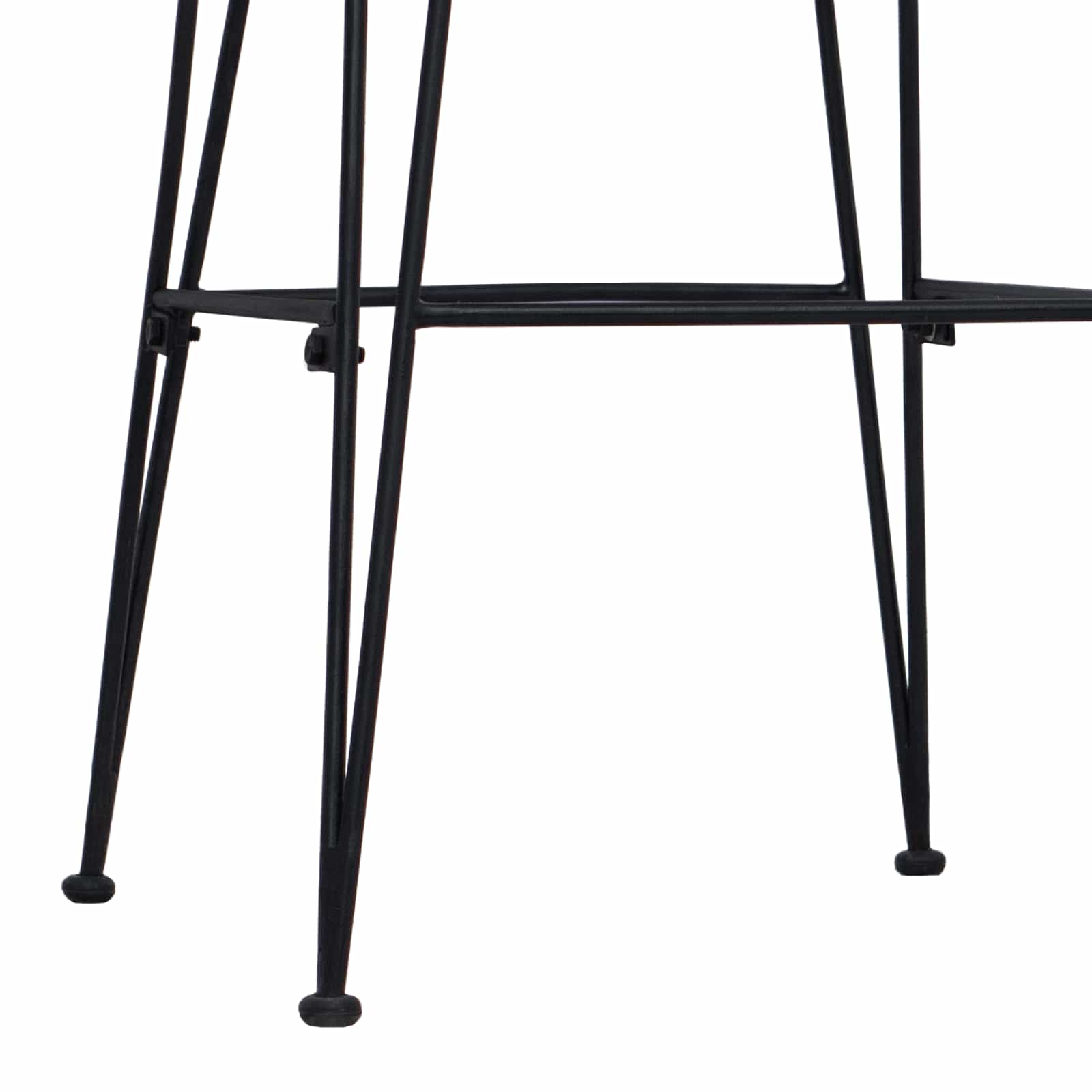 Μπαρ σκαμπό 2 pcs Μαύρο 44 x 55 x 109 εκ. Ράτταν και Χάλυβας - Pakobazaar