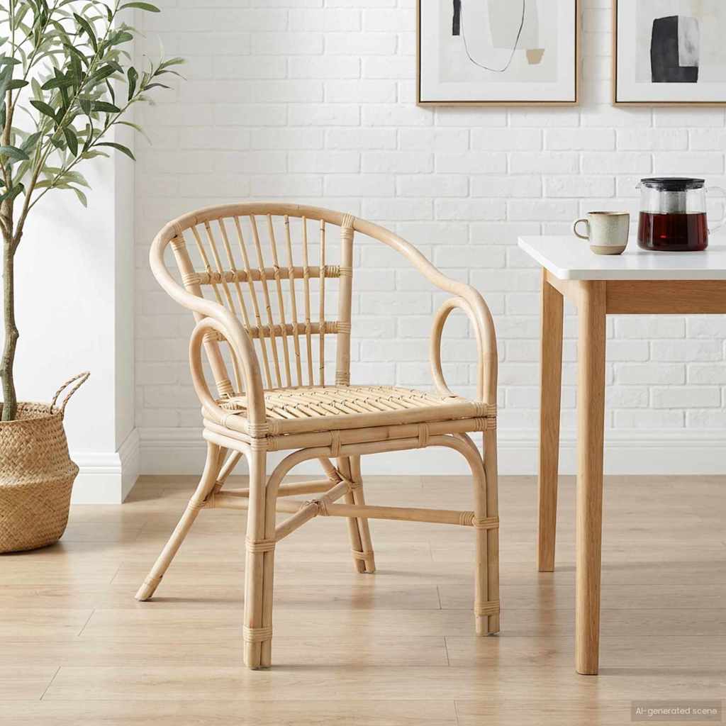 Στοιβαζόμενη Καρέκλα Φυσικό 58 x 60 x 81 cm Ρατάν - Pakobazaar
