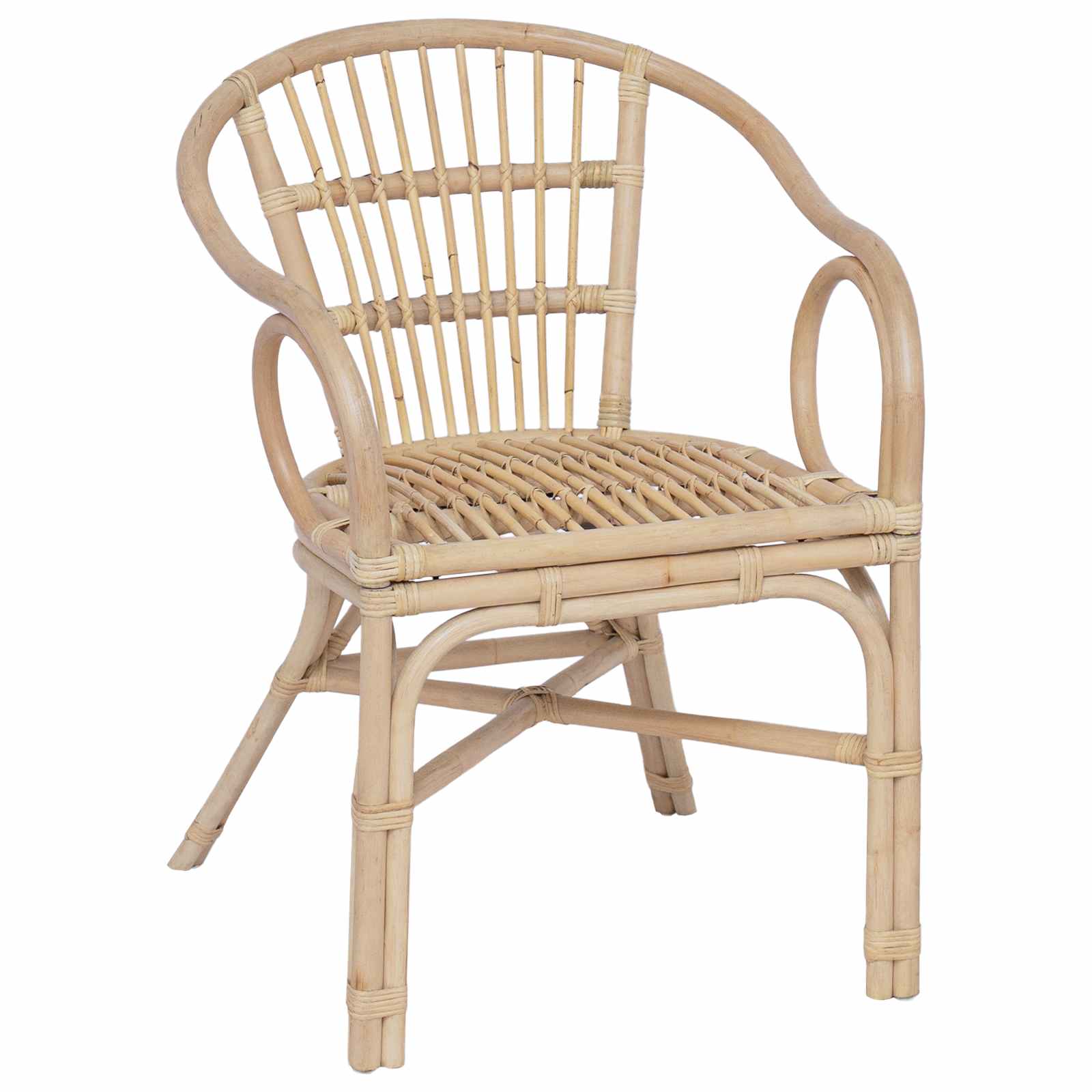 Στοιβαζόμενη Καρέκλα Φυσικό 58 x 60 x 81 cm Ρατάν - Pakobazaar