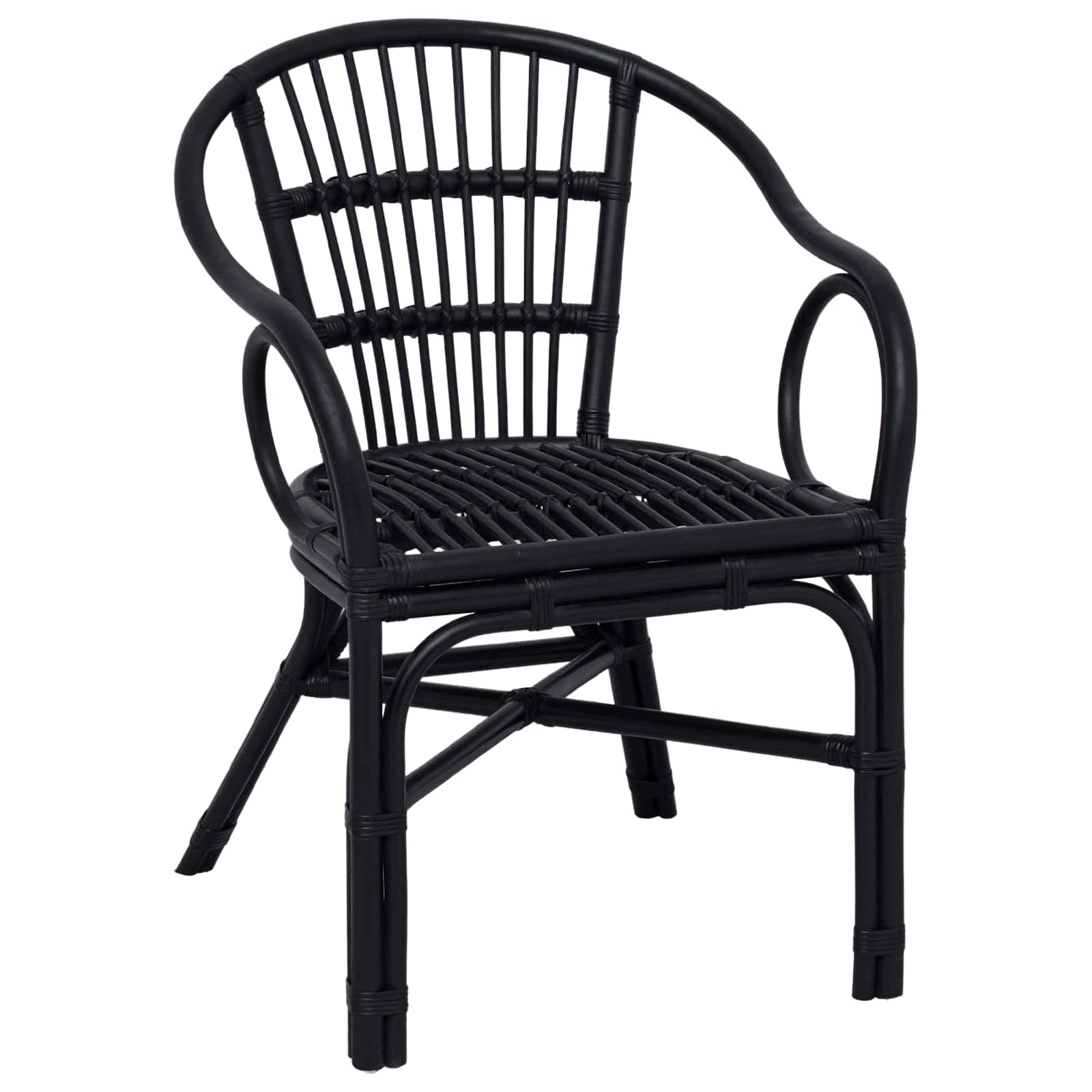 Στοιβαζόμενη Καρέκλα Μαύρο 58 x 60 x 81 cm Ρατάν - Pakobazaar