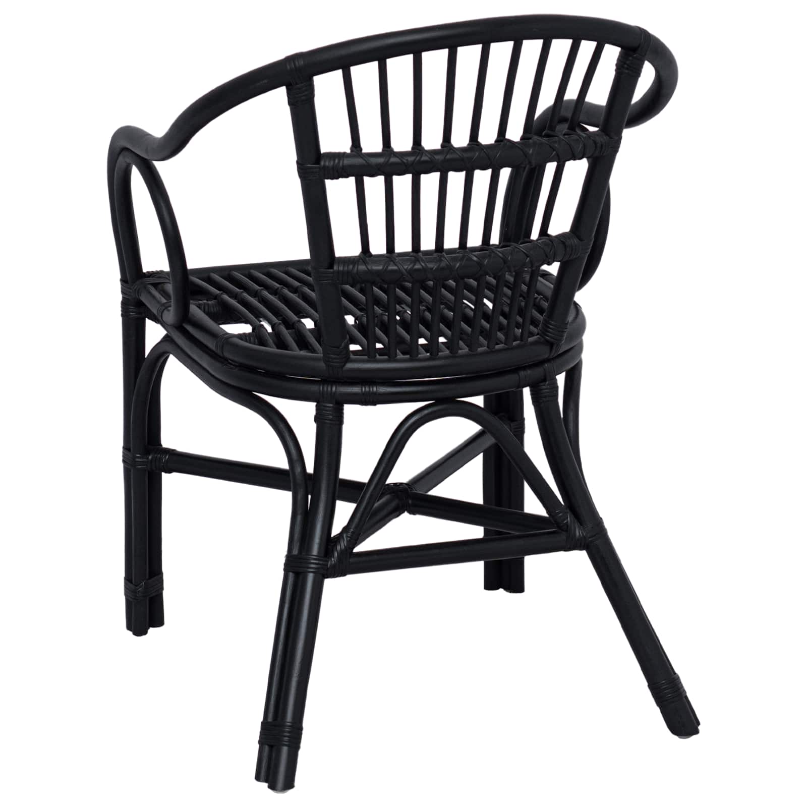 Στοιβαζόμενη Καρέκλα Μαύρο 58 x 60 x 81 cm Ρατάν - Pakobazaar