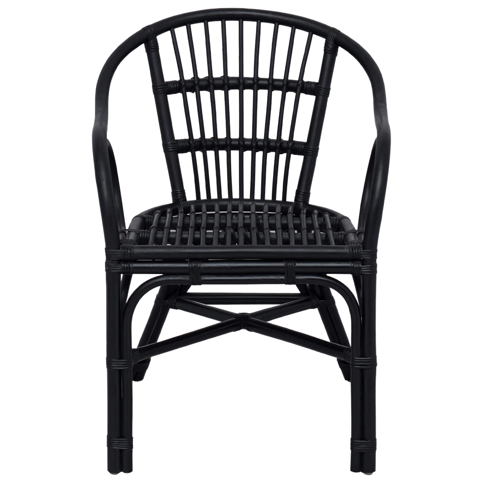 Στοιβαζόμενη Καρέκλα Μαύρο 58 x 60 x 81 cm Ρατάν - Pakobazaar