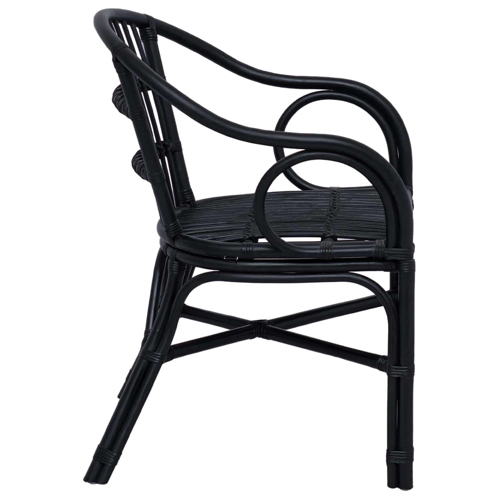 Στοιβαζόμενη Καρέκλα Μαύρο 58 x 60 x 81 cm Ρατάν - Pakobazaar