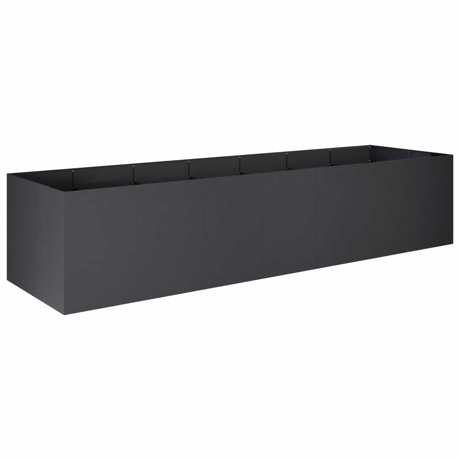 Γλάστρα Κήπου Μαύρο 280 x 80 x 60 εκ Ψυχρής έλασης χάλυβας