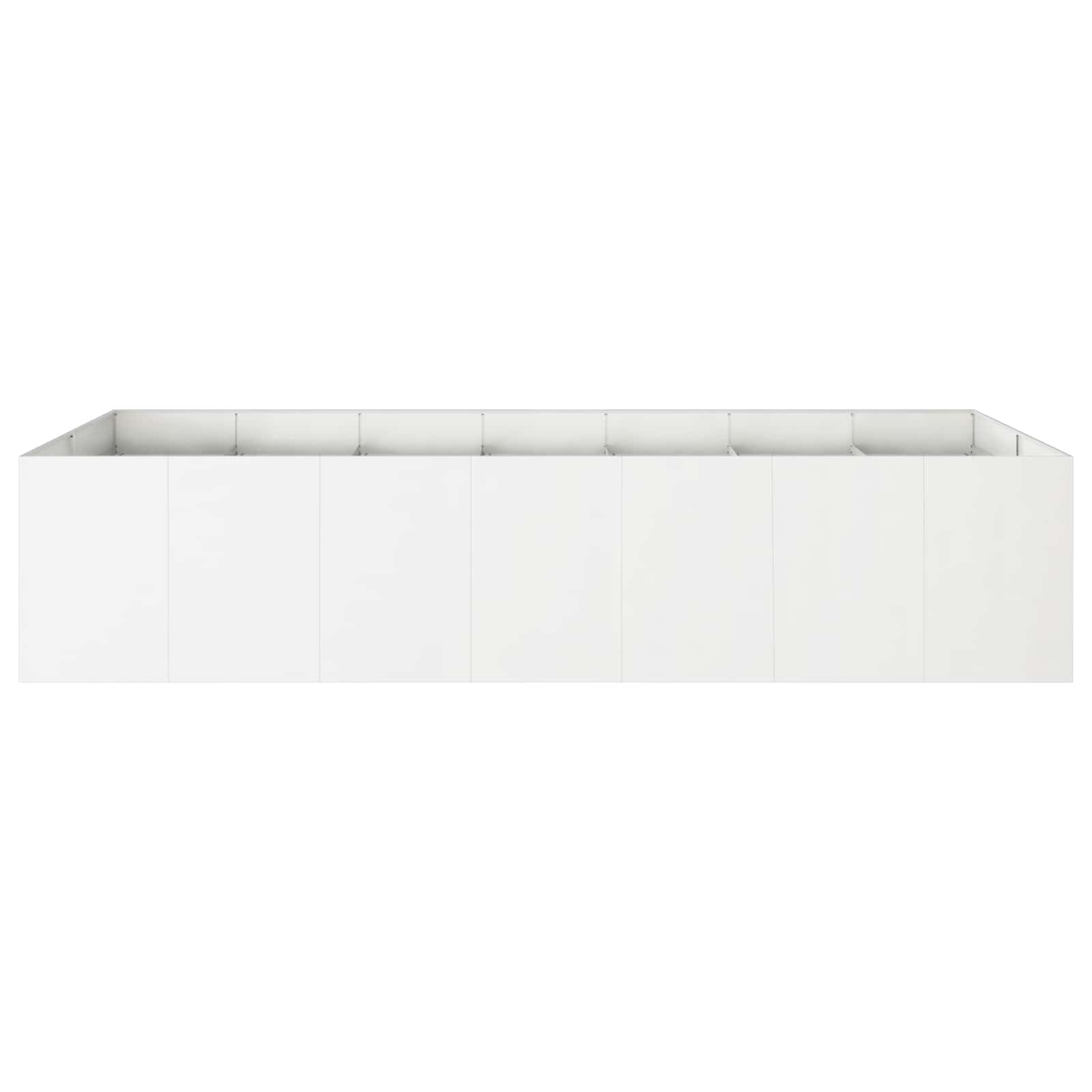 Γλάστρα Κήπου Λευκό 280 x 80 x 60 εκ Ψυχρής έλασης χάλυβας - Pakobazaar