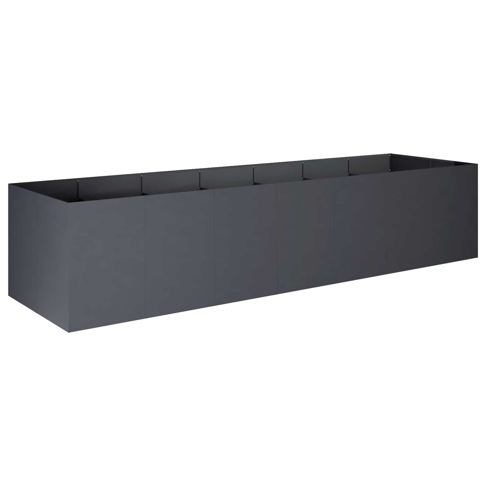 Γλάστρα Κήπου Ανθρακί 280 x 80 x 60 εκ Ψυχρής έλασης χάλυβας - Pakobazaar
