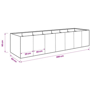 Γλάστρα Κήπου Λαδί 280 x 80 x 60 εκ Ψυχρής έλασης χάλυβας
