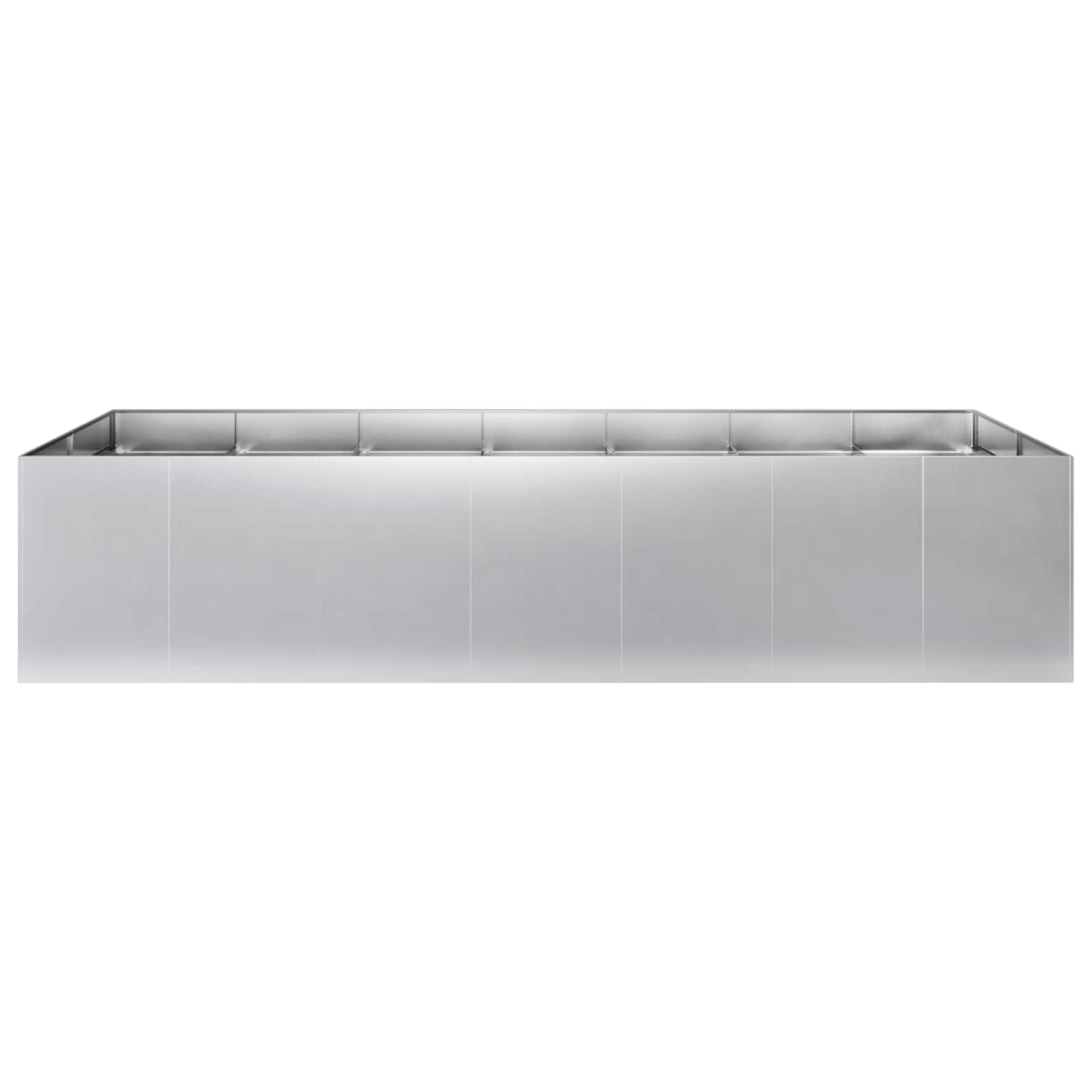 Γλάστρα Κήπου Ασημί 280 x 80 x 60 εκ Γαλβανισμένος Χάλυβας - Pakobazaar