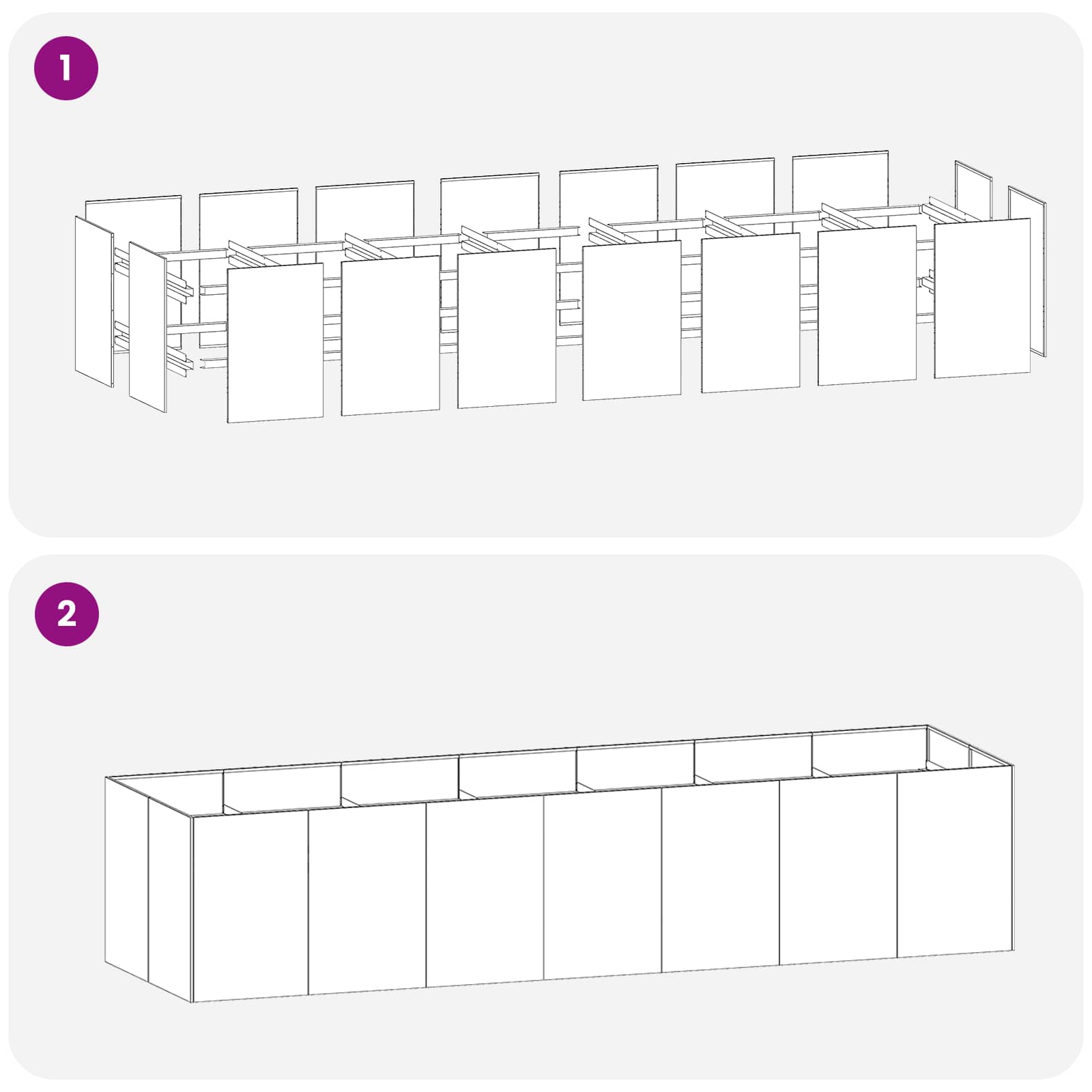 Γλάστρα Κήπου Σκ rusty 280 x 80 x 60 εκ - Pakobazaar