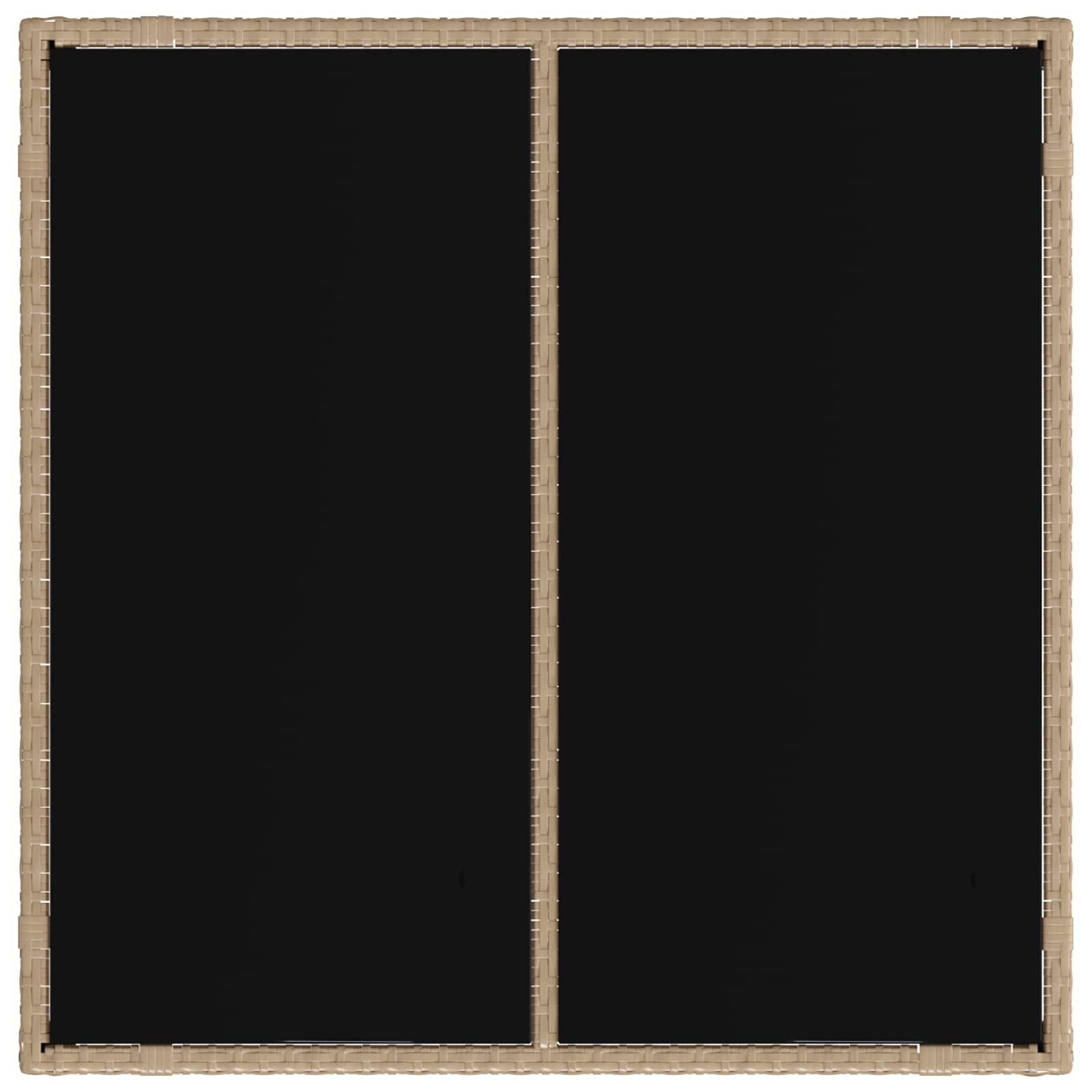 Σετ Εξωτερικής Τραπέζης 3 pcs Μπεζ και Κρέμ 90 x 90 x 75 cm - Pakobazaar