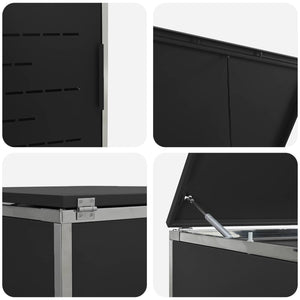 Αποθήκευση Κάδου Γυρίσματος Μαύρο 138 x 77,5 x 112,5 εκ. - Pakobazaar