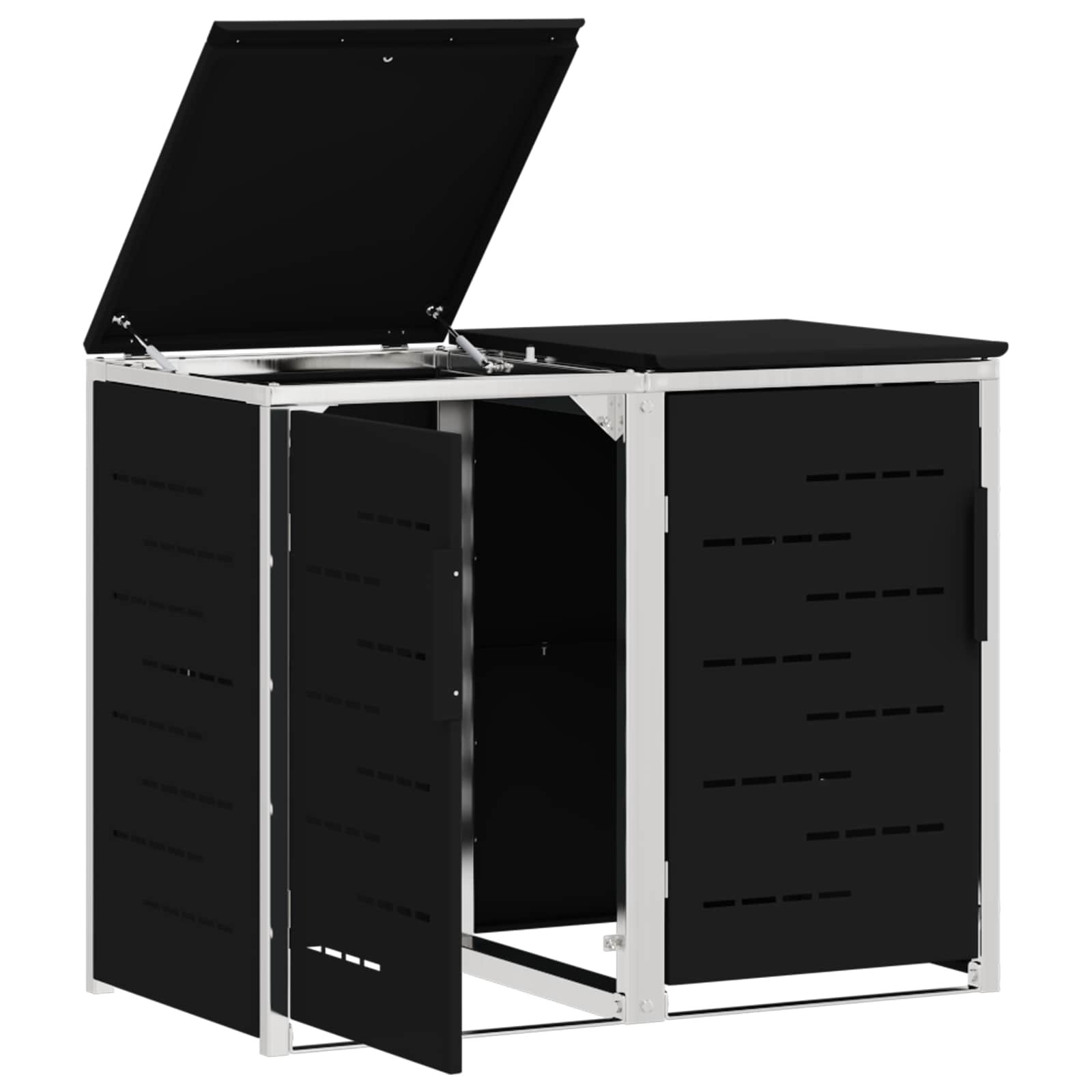 Αποθήκευση Κάδου Γυρίσματος Μαύρο 138 x 77,5 x 112,5 εκ. - Pakobazaar