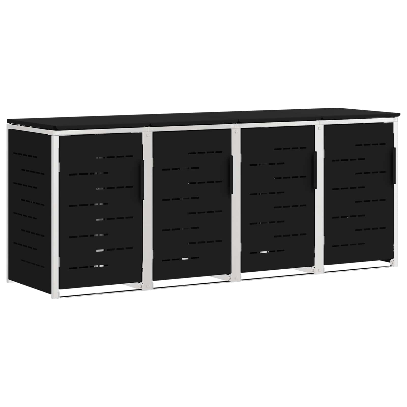Αποθήκευση Κάδου Γυρίσματος Μαύρο 276 x 77,5 x 112,5 εκ - Pakobazaar