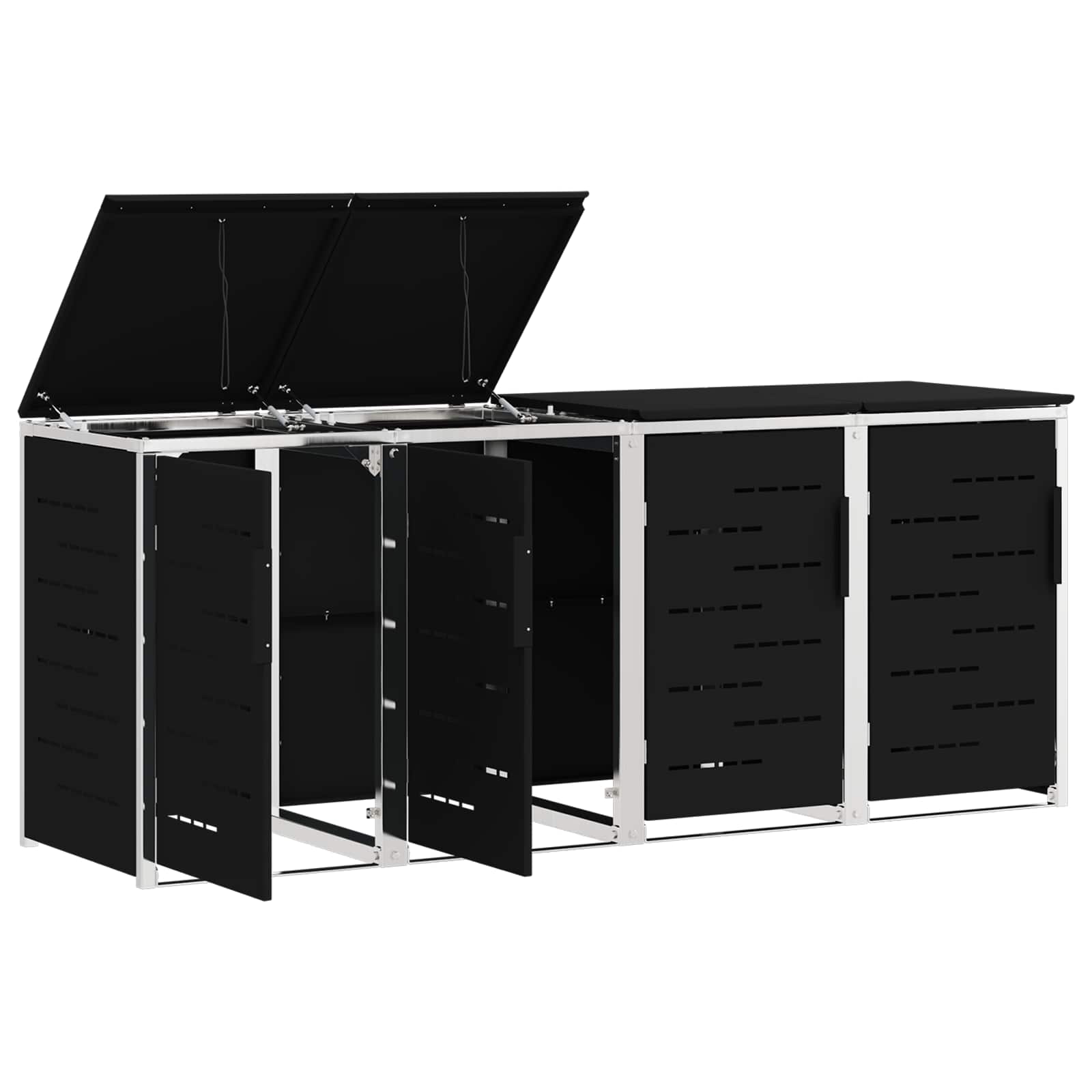 Αποθήκευση Κάδου Γυρίσματος Μαύρο 276 x 77,5 x 112,5 εκ - Pakobazaar