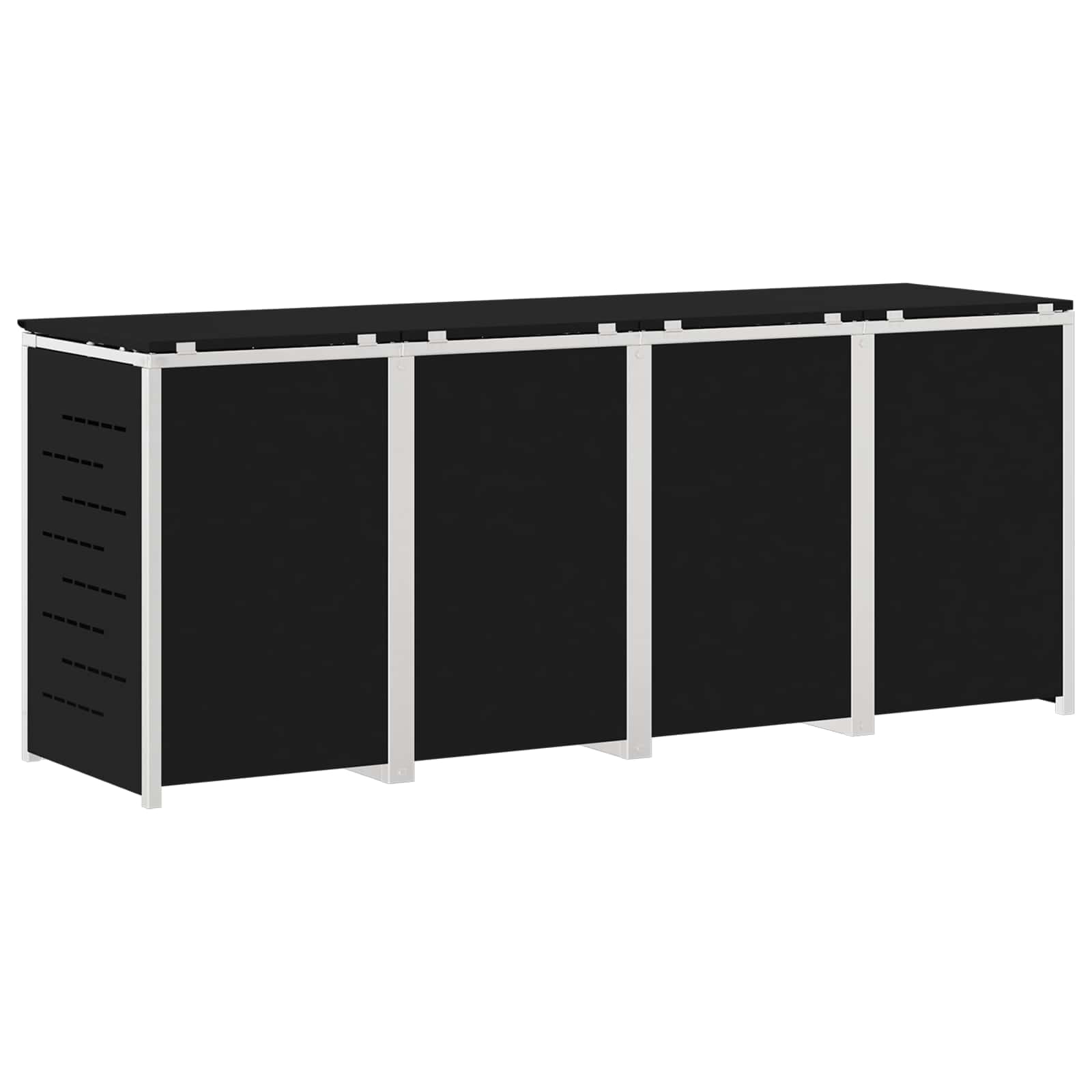 Αποθήκευση Κάδου Γυρίσματος Μαύρο 276 x 77,5 x 112,5 εκ - Pakobazaar