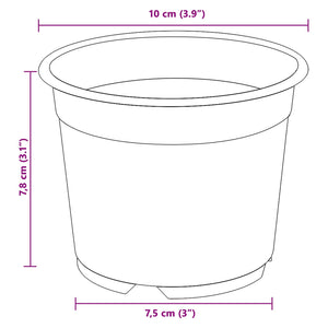 Γλάστρα Λουλουδιών 50 pcs Τερακότα Ø 15 x 12.5 εκ. Πλαστικό - Pakobazaar