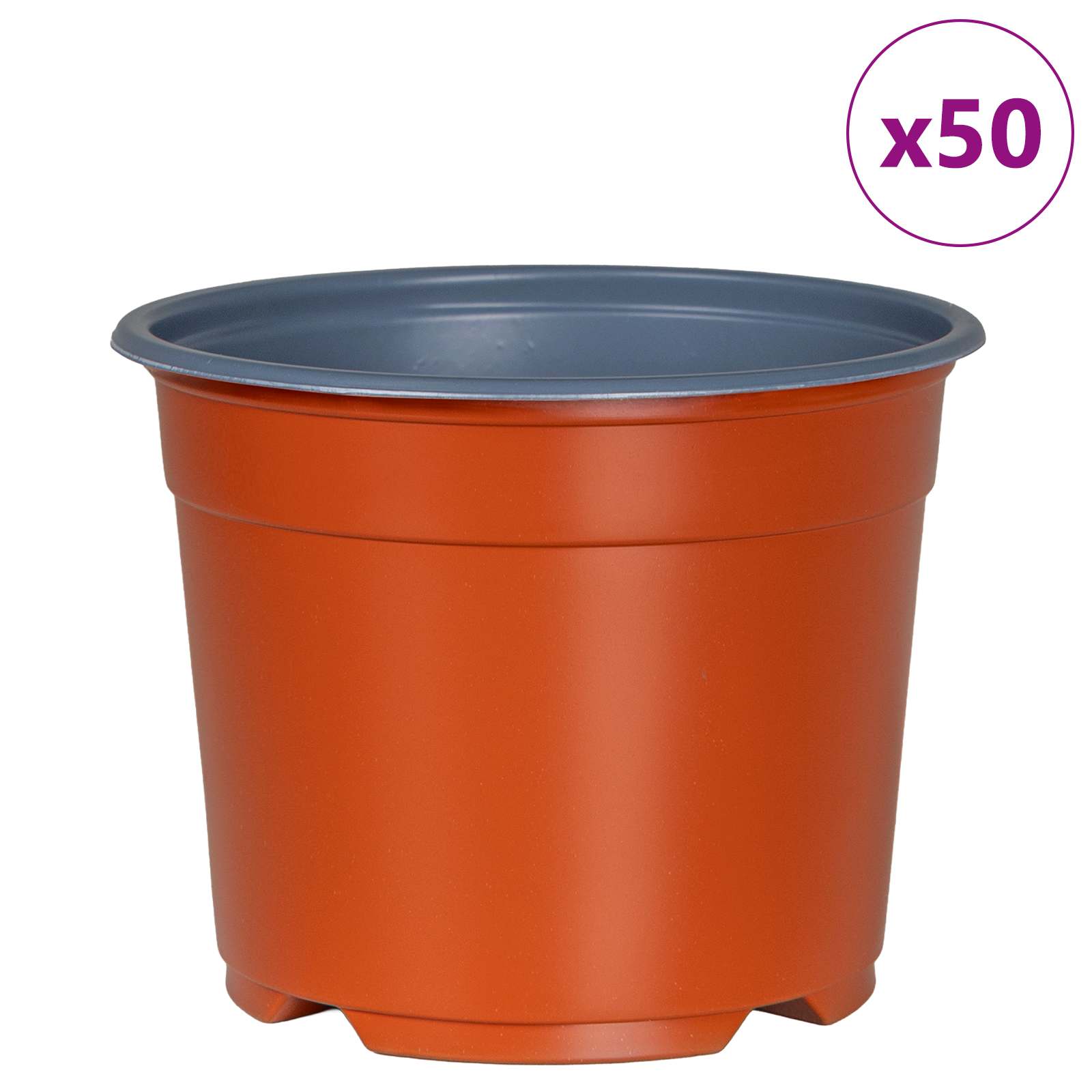 Γλάστρα Λουλουδιών 50 pcs Τερακότα Ø 15 x 12.5 εκ. Πλαστικό - Pakobazaar