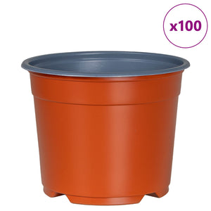 Γλάστρα Λουλουδιών 100 pcs Τερακότα Ø 15 x 12.5 εκ. Πλαστικό - Pakobazaar
