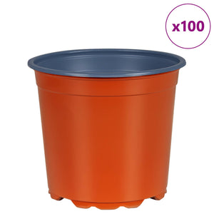 Γλάστρα Λουλουδιών 100 pcs Τερακότα Ø 15 x 13 εκ Πλαστικό - Pakobazaar