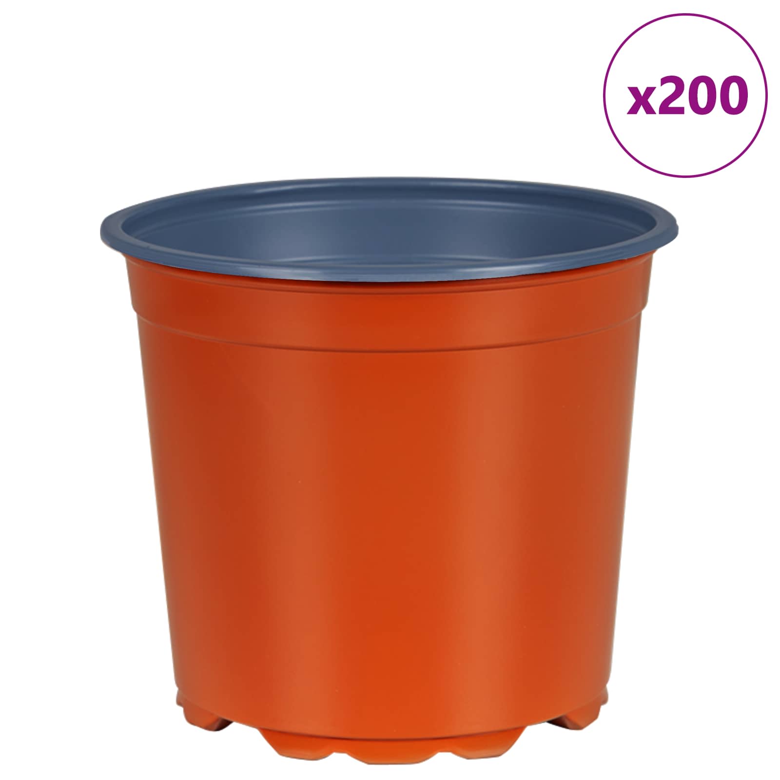Γλάστρα Λουλουδιών 200 pcs Τερακότα Ø 15 x 13 εκ Πλαστικό - Pakobazaar